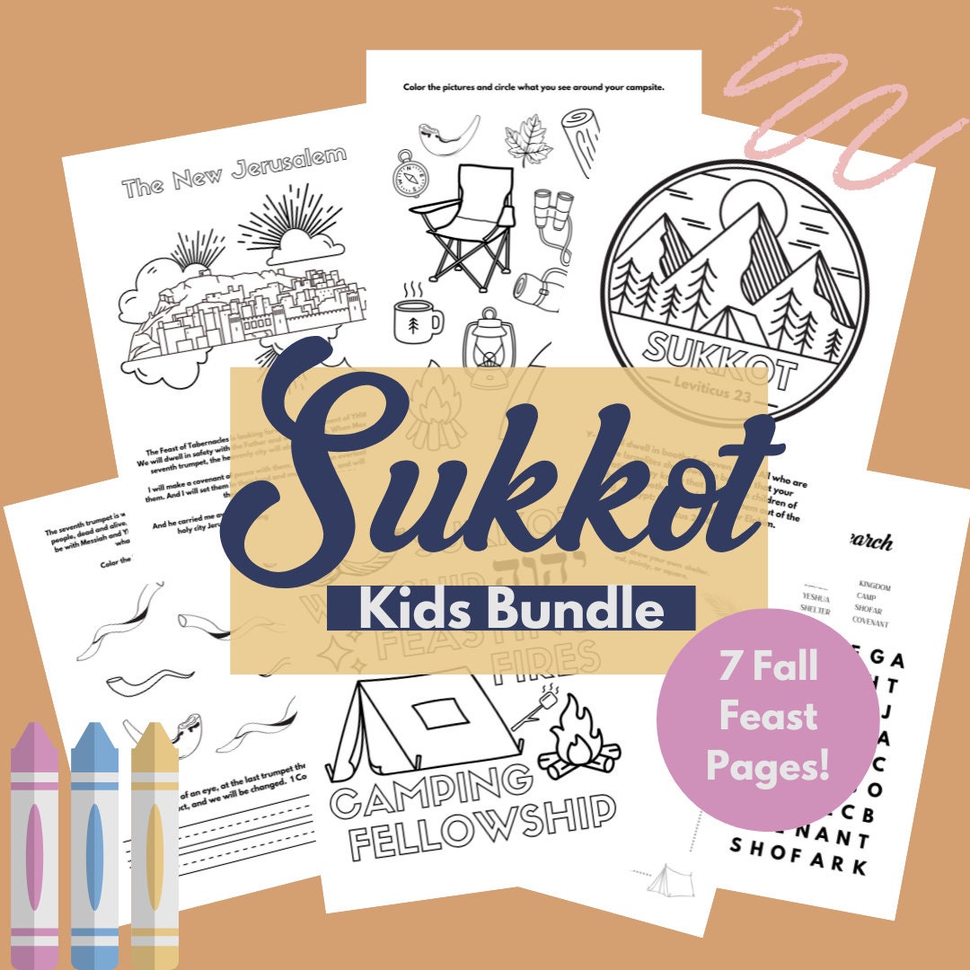 Fall Feast Kids Bundle, Activity Bible Sheets, Sukkot for Kids ...