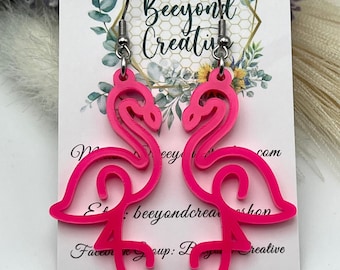 Pink Flamingo Earrings