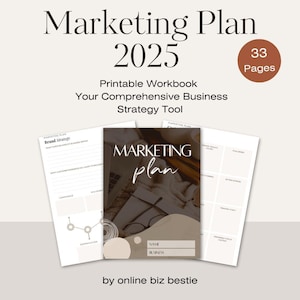 2025 Marketing Plan Printable Workbook