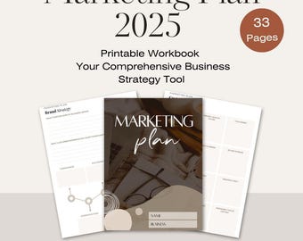 2025 Marketing Plan Printable Workbook
