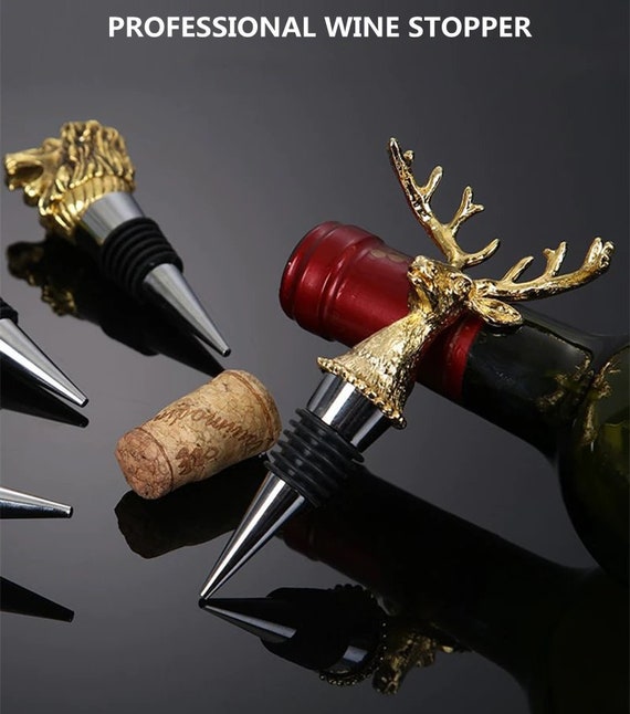 Tapones de botellas de vino de animales chapados en oro de lujo -   España