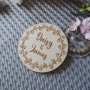 Personalized Coaster , Wedding favors for guests , Wedding favors, Wedding Gifts, Drink Coasters, Wedding Thank You Cards, Wedding Coasters