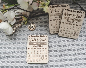 Wooden Save The Date Magnets, Wedding Thank You favor, Favors for Guests, Floral Magnets, Personalized Engraved Wedding Favor