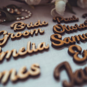 Personalised Place Names, Wedding Place Setting, Wooden, Wood Place Name, Wedding Favours, Table Decor, Rustic Wedding Table Seating