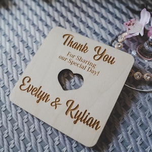 Personalized Coaster , Wedding favors for guests , Wedding favors, Wedding Gifts, Drink Coasters, Wedding Thank You Cards, Wedding Coasters