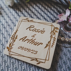 Personalized Coaster , Wedding favors for guests , Wedding favors, Wedding Gifts, Drink Coasters, Wedding Thank You Cards, Wedding Coasters
