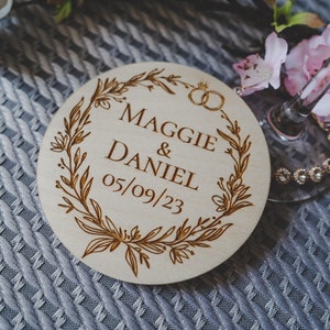 Personalized Coaster , Wedding favors for guests , Wedding favors, Wedding Gifts, Drink Coasters, Wedding Thank You Cards, Wedding Coasters