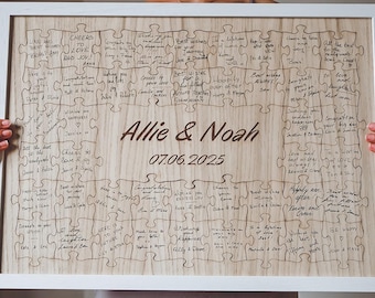 Libro degli ospiti alternativo per matrimonio, 72 pezzi, blocco di legno per iscrizione di nozze, ricevimento, baby shower, libro degli ospiti per matrimonio, libro di nozze unico con 4 cartelli di