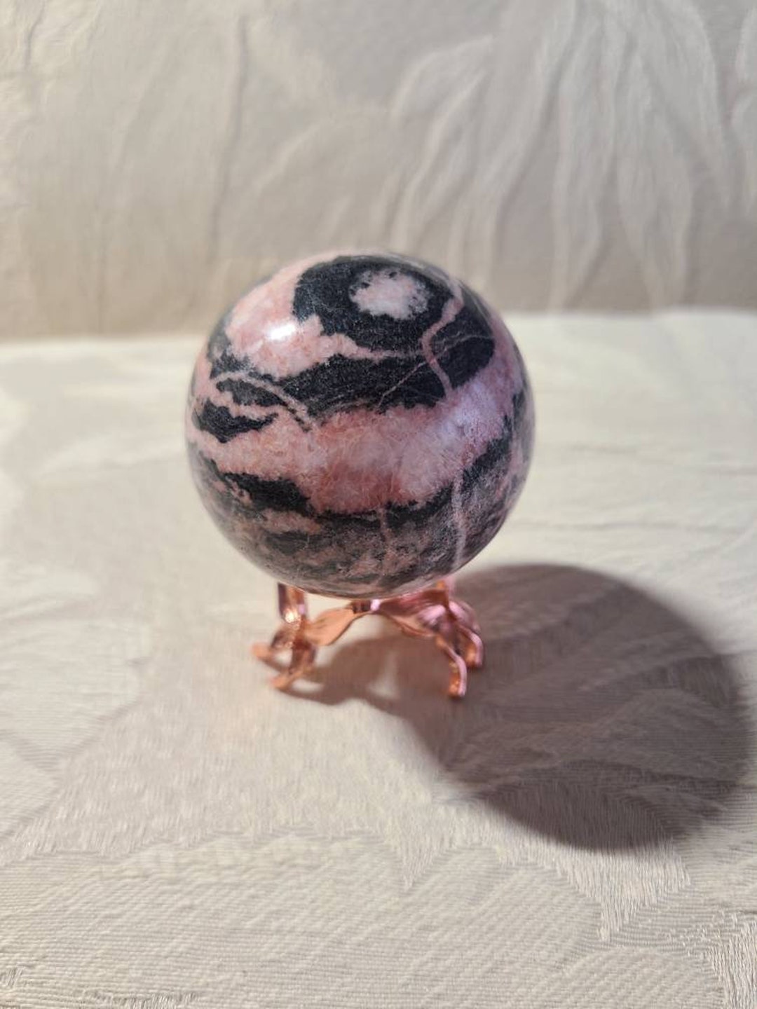 Pink Zebra Jasper 15cm Sphere (195g) - Natural Crystal Pink Zebra Jasper 15cm Sphere (195g) - Natural Crystal