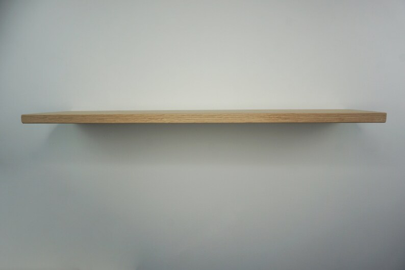 Oak Floating Shelf Slim 20cm Deep X 2cm Thick Wooden Shelves Etsy UK