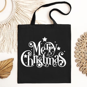 Merry Christmas Tote Bag,Christmas Tree Tote Bag,Holiday Tote Bag,Christmas Tote Bag Gift,Christmas Present,Christmas Purse