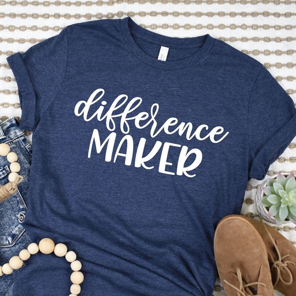Difference Maker Tshirt, Teacher Gift Crewneck Shirt, Back to School T-Shirt, School Tee, Unisex Shirt, Gift for Him, Gift for Her