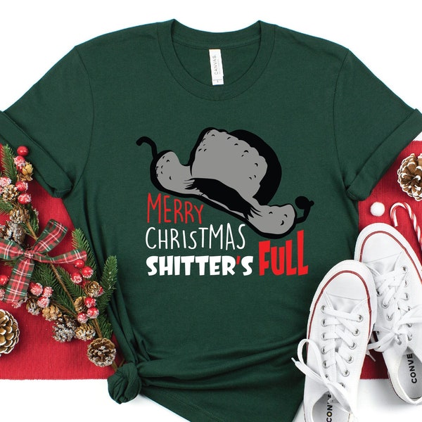 Merry Christmas Shitters Full Shirt, National Lampoons Xmas Shirt, Christmas Pajamas, Custom Xmas Gifts, Ugly Christmas Shirts, Winter Shirt