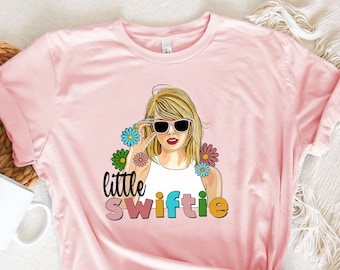 Chemise Little Swiftie, chemise Flower Taylor pour filles, tenues pour premier concert, chemise florale rétro Little Swiftie