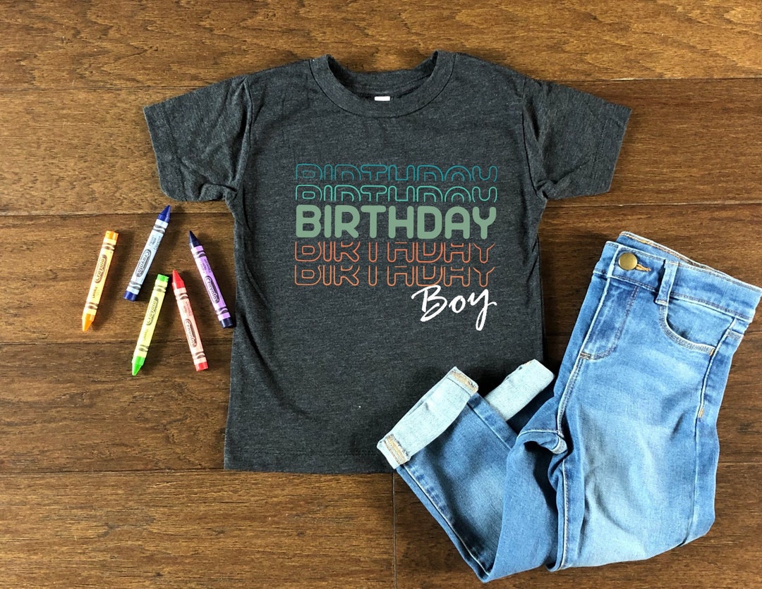 Birthday Boy Patch Short Sleeve T-Shirt - Natural Heather