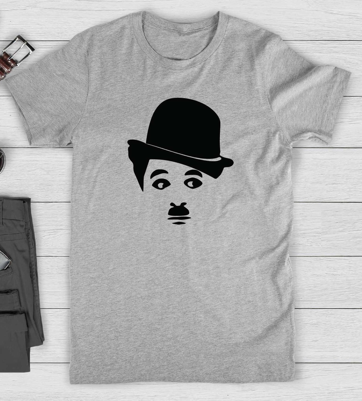 Discover Charlie Chaplin Shirt, Black Chaplin Shirt, Funny Charli Chaplin T-shirt