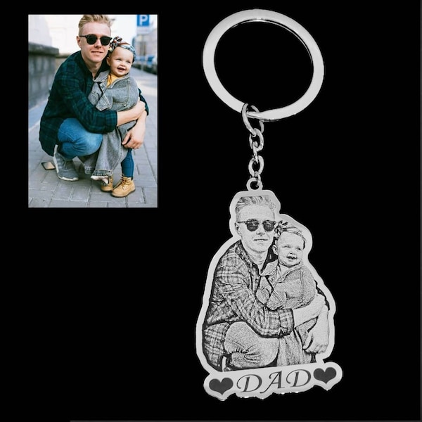 Pendantify Photo Keychain |  Picture Keychains | Custom Photo Key chain | Personalized Photo Keyrings | Engraved Keyring Picture Gold Silver