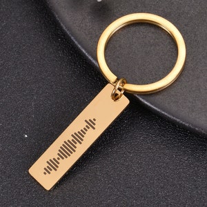 Personalized Spotify Code Keychain: Engraved Music Scan Keyring