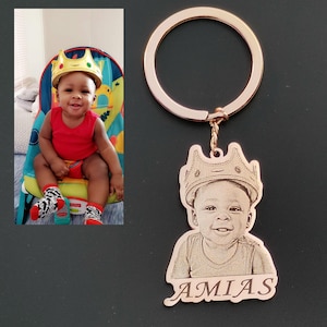 Custom Photo Keychain: Personalized Engraved Picture Keyring