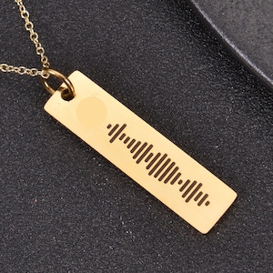 Collar personalizado con código de Spotify grabado: Colgante con escaneo de música