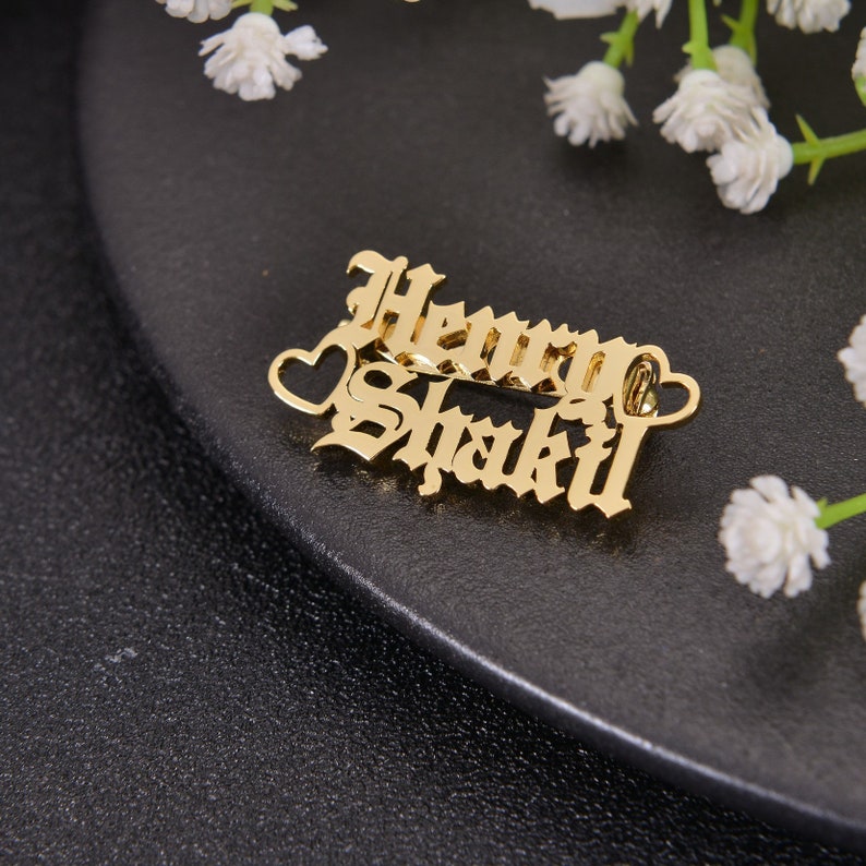 personalized name brooch pin