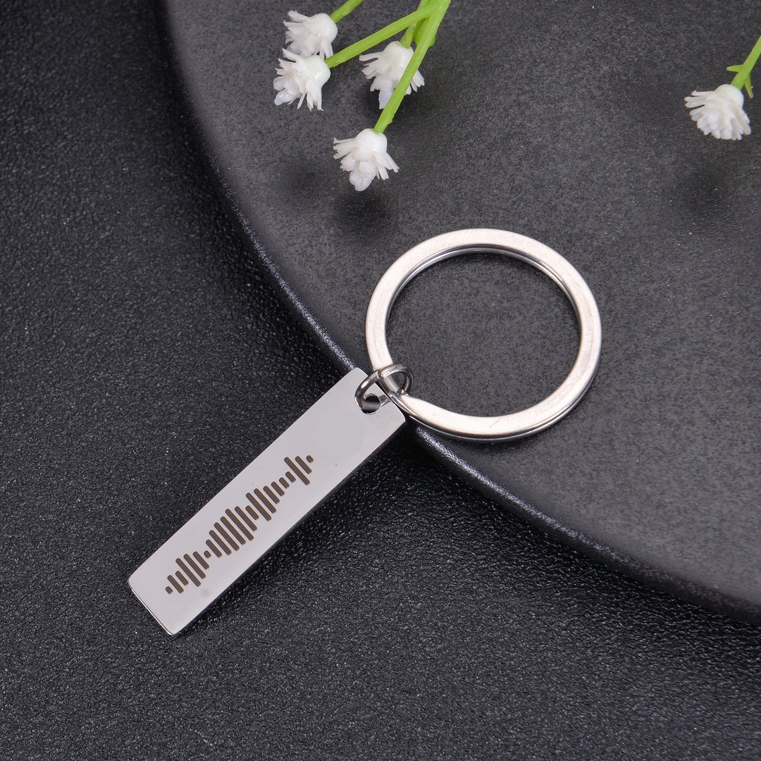 Personalized Spotify Code Keychain: Engraved Music Scan Keyring - Etsy