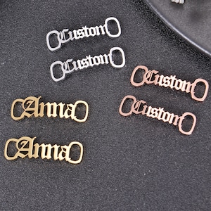 Personalized Name Shoe Nameplate in Gold, Silver & Rose Gold | Custom Name Shoe Buckle | Shoe Lace Charm | Shoe Name Plate | Shoe Name Tag