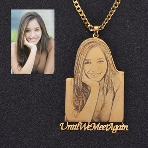 Pendantify Picture Engraved Necklace Pendant Charm Locket 18K Gold | Photo Necklace | Picture Pendant | Photo Locket | Photo Engraved Charm