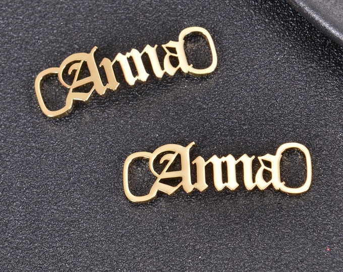 Pendantify Personalized Name Shoe Accessories Custom Name Shoe Buckle Lace Charm Nameplate Shoes Tag