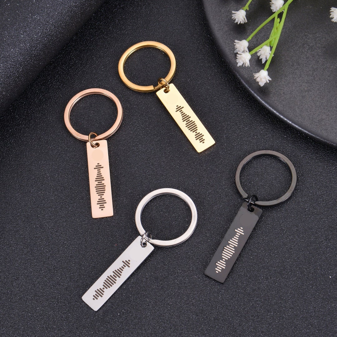 Spotify Personalized Code Keychain Customized Spotify Music Engraved