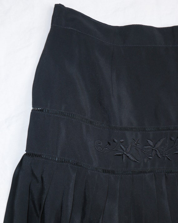vintage 1980s 1990s drop waist pleated silk midi … - image 5