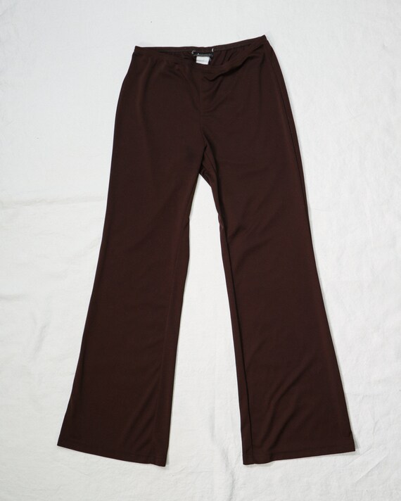 vintage 1990s 2000s brown stretch bell bottoms ~ … - image 4