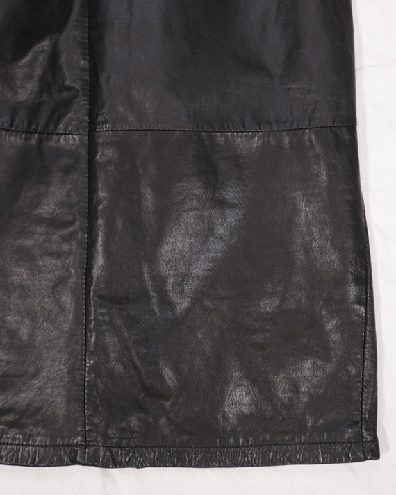 vintage 1980s leather pencil skirt - image 3