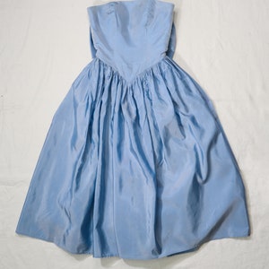 Unique Light Blue Taffeta Ball Gown Square Neck Ruched Waist Evening,OLP1950