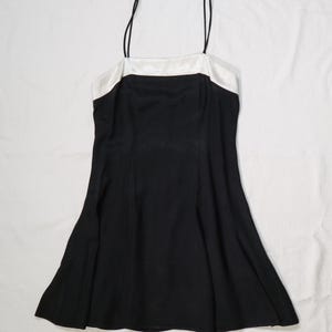 vintage 1990s color block skater cocktail dress