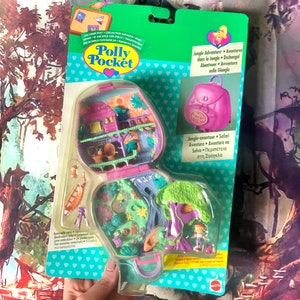 Sealed vintage Polly Pocket Jungle Adventure 100 % complete #970621 1996 Bluebird Toys