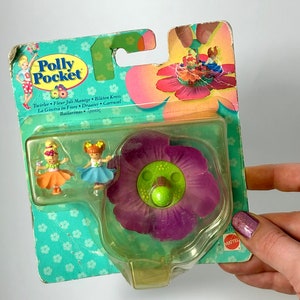 Rare Polly Pocket Twirler Totally Flowers 1996 100 % complete - Sealed #17913