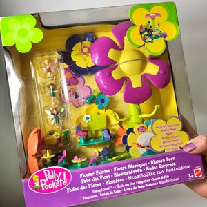 Sealed Vintage Polly Pocket Flying school Flower Fairies 100% complete Bluebird Toys RARE