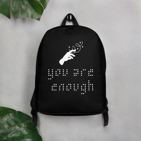 backpack laptop bag quotes Buy Minimalist Laptop Backpack: You Are Enough, Inspirational Quote Online  in India