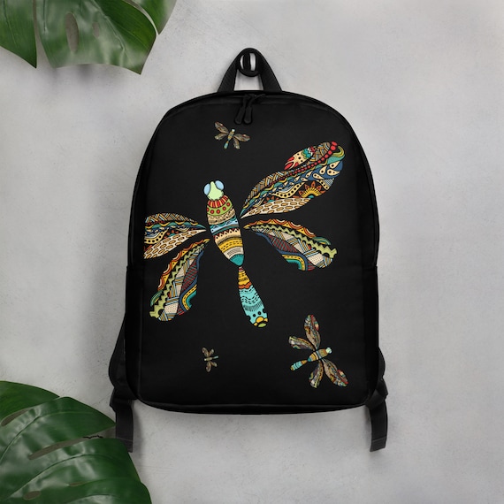 Colorful Dragonfly Backpack, Minimalist Bag, Gift for Insect Lover - Etsy