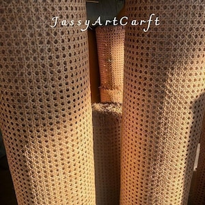 HOT DEAL-Rattan Cane Webbing-Premium Supper fine Hole Hexagon Cane roll, Natural Hexagon Cane for furniture, DIY