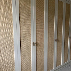 Naturalna plecionka z trzciny rattanowej, naprawa mebli vintage, materiał wiklinowy, projekty DIY zdjęcie 10