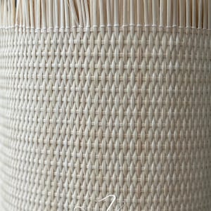 Sangle fermée en rotin naturel blanc - Décoration de meubles à faire soi-même - Tissage serré