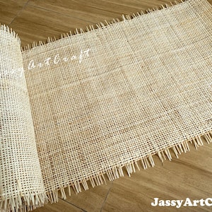 Light Natural Rattan Radio Cane Webbing, Square Radio Weave Cane for DIY - Sell By Feet