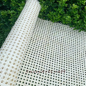 Rattan Cane Webbing Roll Bleached Hexagon | White/Cream Color | Perfect for your DIY project