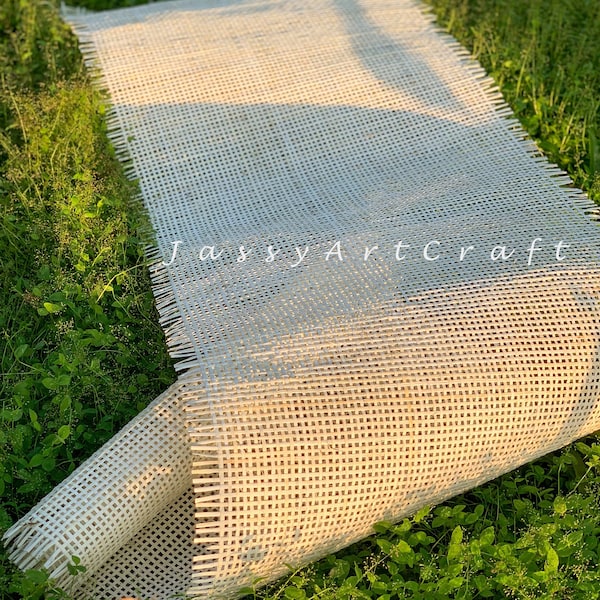 Radio Rattan Cane Webbing Roll for DIY project- Bleached cane fabric, Furniture Restoration & Crafts