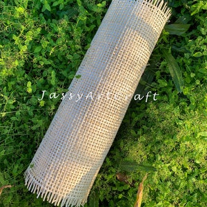 White Radio Rattan Cane Webbing Roll for DIY project Bleached cane fabric Perfect for your furniture