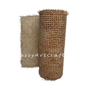 Rattan Cane Webbing- Coffee Color-Dark Brown Natural Rattan Headboard/ Cabinet Renew- Vintage color