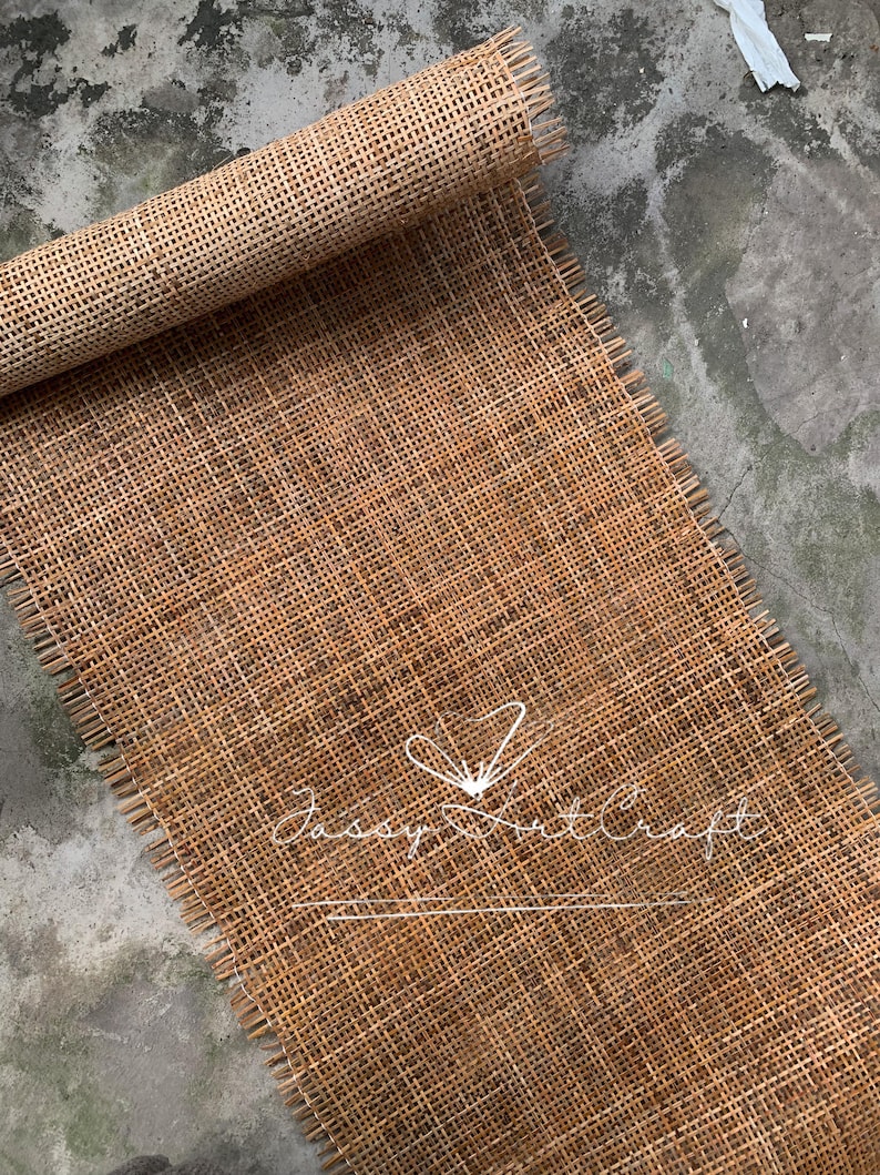 Rattan Webbing Cane Dark Brown Natural Radio | Ideal for Vintage Square Weave, DIY Furniture image 4