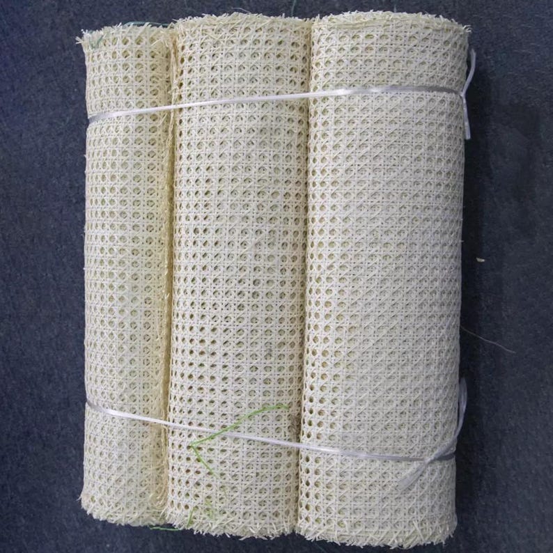 Natural Rattan Cane Webbing - Handmade Hexagon Pattern Material image 2